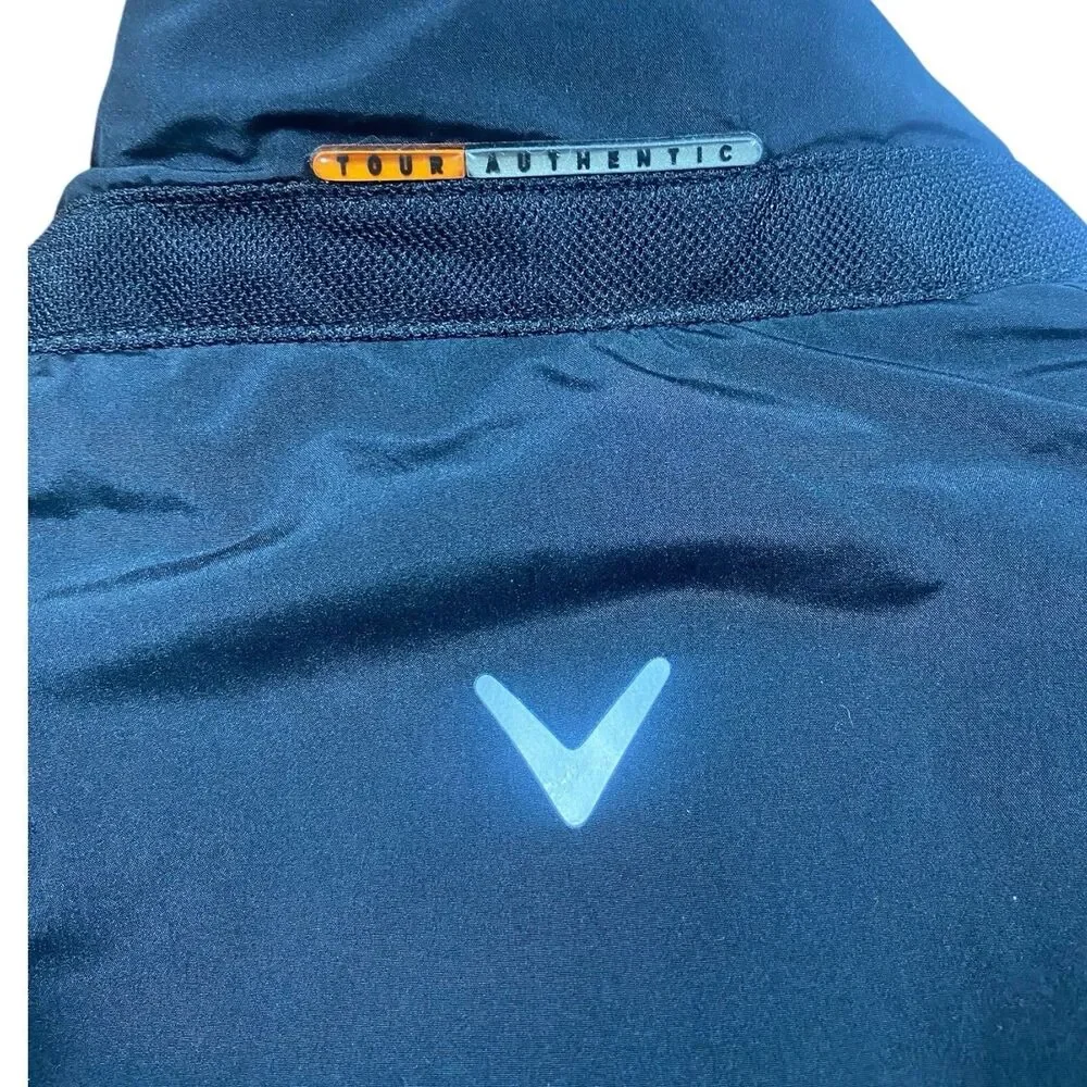 NEW W TAG Callaway Tour Authentic Performance Vest Mens MED Black Light Full Zip